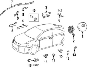 Foto de Airbag de Asiento Original para Lexus CT200h Marca LEXUS N�mero de Parte 7391076020