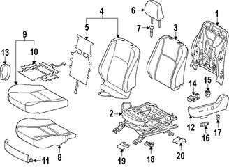 Foto de Interruptor Asiento Elctrico Original para Lexus CT200h 2014 2015 2016 2017 Marca LEXUS Nmero de Parte 8407076011