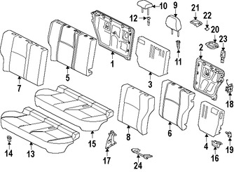 Foto de Cubierta de Asiento Original para Lexus CT200h 2014 2015 2016 Marca LEXUS N�mero de Parte 7107576110C6