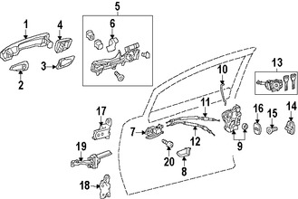 Foto de Manija exterior de puerta Original para Lexus CT200h Lexus RX350 Lexus ES350 Lexus ES300h Lexus Marca LEXUS Nmero de Parte 692100E010B4