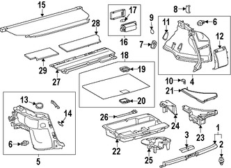 Foto de Panel posterior de Asiento Original para Lexus CT200h 2011 2012 2013 2014 2015 2016 Marca LEXUS Nmero de Parte 5840176010C0