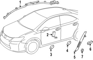 Foto de Airbag de Asiento Original para Lexus HS250h 2010 2011 2012 Marca LEXUS N�mero de Parte 7394075010E0