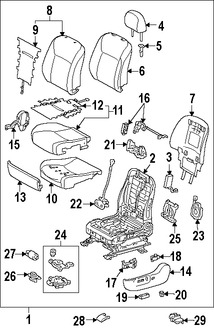 Foto de Asiento Original para Lexus HS250h 2010 2011 2012 Marca LEXUS Nmero de Parte 7120075410A4