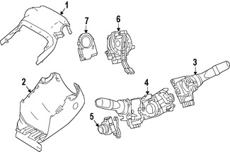 Foto de Cubierta de la Columna de Direccion Original para Lexus RX350 Lexus  Lexus ES300h Lexus ES350 Marca LEXUS Nmero de Parte 452860E070C0