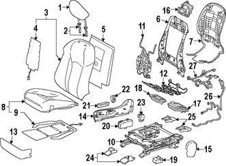 Foto de Interruptor Asiento El�ctrico Original para Lexus RX350 Lexus  Lexus ES300h Lexus ES350 Marca LEXUS N�mero de Parte 849220E040