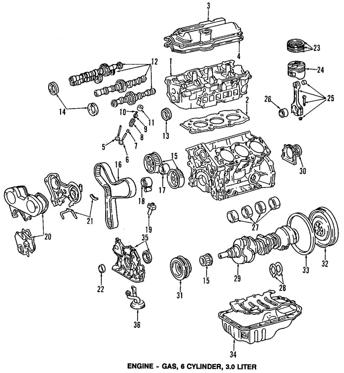 Foto de Bomba de Aceite Original para Toyota Camry 1992 1993 Lexus ES300 1992 1993 Marca LEXUS N�mero de Parte 1510062030