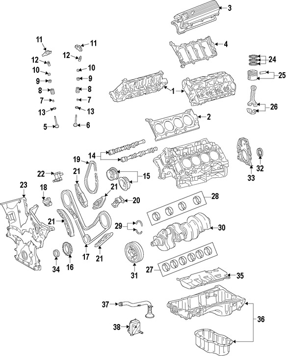 Foto de Rodamiento principal del Cigue�al Original para Toyota Lexus Marca LEXUS N�mero de Parte 1107238010G8
