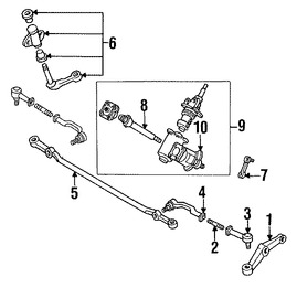 Foto de Terminal de la direccin Original para Mazda B2000 Mazda B2200 Mazda B2600 Marca MAZDA Nmero de Parte UB3999324