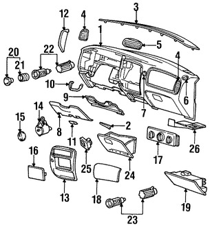 Foto de Cubierta de Panel de Instrumentos Original para Mazda B2300 Mazda B3000 Mazda B4000 Mazda Marca MAZDA Nmero de Parte ZZP066732
