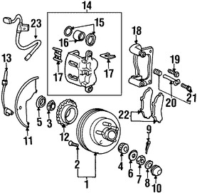 Foto de Tuerca de Eje Original para Mazda B2300 Mazda  Mazda B3000 Mazda B4000 Marca MAZDA N�mero de Parte 9X374504A0