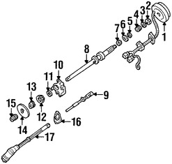 Foto de Eje de Columna de Direcci�n Original para Mazda B2300 Mazda  Mazda B3000 Mazda B4000 Marca MAZDA N�mero de Parte 1FAA32090