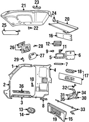 Foto de Lente de luz de mapa Original para Mazda B2300 Mazda  Mazda B3000 Mazda B4000 Marca MAZDA Nmero de Parte ZZM251311