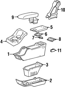 Foto de Consola Central Original para Mazda B2300 Mazda B3000 Mazda B4000 Marca MAZDA N�mero de Parte 1F606432700