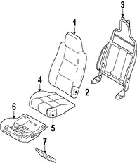Foto de Bastidor de Respaldo de Asiento Original para Mazda B2300 Mazda B3000 Mazda B4000 Marca MAZDA N�mero de Parte 1F7088183