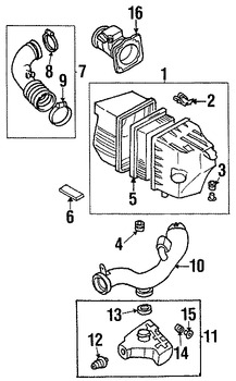 Foto de Aislante de la carcasa del filtro de aire Original para Mazda Tribute Marca MAZDA N�mero de Parte YF0913Z66