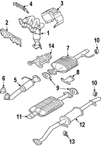 Foto de Tubo de Escape Original para Mazda Tribute 2005 2006 2008 Marca MAZDA N�mero de Parte L36440500B