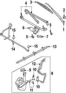 Foto de Varillas de Limpiaparabrisas Original para Mazda Tribute 2008 2009 2010 2011 Marca MAZDA N�mero de Parte ZZD176657