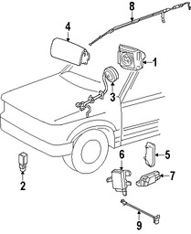 Foto de M�dulo de control del Air Bag Original para Mazda Tribute 2008 Marca MAZDA N�mero de Parte ZZC357K3X