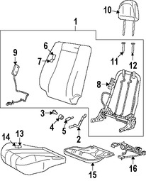 Foto de Bastidor de Respaldo de Asiento Original para Mazda Tribute 2008 2009 2010 Marca MAZDA N�mero de Parte ZZCA88680