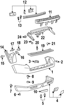 Foto de Perno de la barra de impacto del parachoque Original para Mazda Tribute 2008 2009 2010 Marca MAZDA N�mero de Parte 9XG022568L
