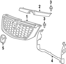 Foto de Molde de rejilla Original para Mazda Tribute 2008 2009 2010 2011 Marca MAZDA N�mero de Parte ZZC050719