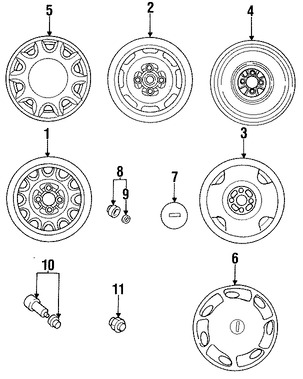 Foto de Ruedas Original para Mazda 323 Mazda Protege Mazda Miata Mazda MX-3 Mazda 2 Marca MAZDA N�mero de Parte 9965244040