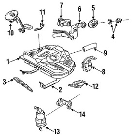 Foto de Canister Original para Mazda 323 Mazda Protege Mazda MX-3 Marca MAZDA N�mero de Parte BP0113970