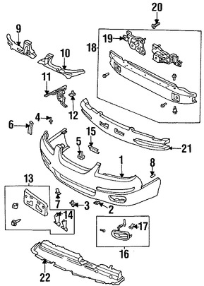 Foto de Soporte de la placa Original para Mazda Millenia 1995 1996 1997 1998 1999 2000 Marca MAZDA Nmero de Parte TA01500N1