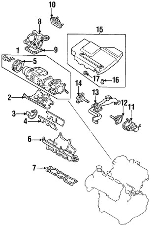 Foto de Empacadura de Supercargador Original para Mazda Millenia Marca MAZDA Nmero de Parte KJ0113A66