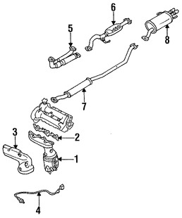Foto de Tubo de Escape Original para Mazda Millenia Marca MAZDA N�mero de Parte KJ0140300D