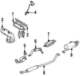 Foto de Tubo de Escape Original para Mazda Millenia Marca MAZDA N�mero de Parte KL1540300D