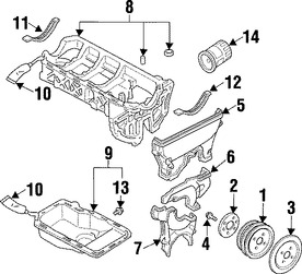Foto de Empacadura de C�rter Original para Mazda Protege Mazda Miata Mazda 323 Mazda MX-3 Marca MAZDA N�mero de Parte B6F410427