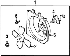 Foto de Cubierta de ventilador de enfriamiento del motor Original para Mazda Protege Mazda Protege5 Marca MAZDA Nmero de Parte ZL0415210B