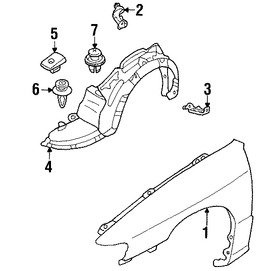 Foto de Guardafango Original para Mazda Protege5 2003 2002 Marca MAZDA N�mero de Parte BN5V52111