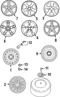 Foto de Ruedas Original para Mazda Protege 2002 2001 Mazda Protege5 2002 Marca MAZDA N�mero de Parte 9965826050