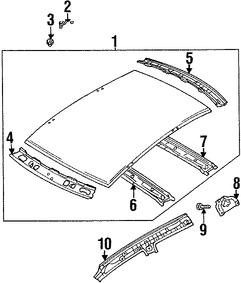 Foto de Panel de Techo Original para Mazda Protege5 2003 2002 Marca MAZDA Nmero de Parte B2YR7060XA