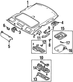 Foto de Luz de mapa Original para Mazda Protege 2002 2003 2001 Mazda Protege5 2003 2002 Marca MAZDA N�mero de Parte BL2A69970A03