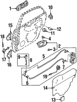 Foto de Freno de puerta Original para Mazda Protege Mazda Protege5 Marca MAZDA N�mero de Parte B25D72270B