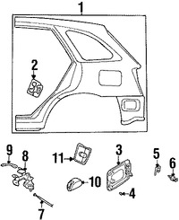 Foto de Actuador del Seguro Puerta de Combustible Original para Mazda Protege5 2003 2002 Mazda 6 2006 2007 Marca MAZDA Nmero de Parte BJ3K56860B