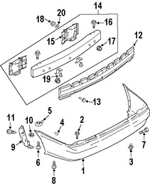 Foto de Guardasalpicaduras del parachoques Original para Mazda Protege Mazda Protege5 Marca MAZDA N�mero de Parte B25D50341A