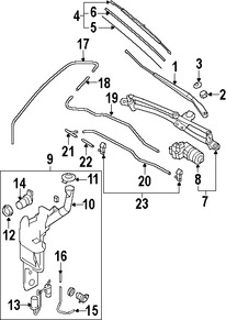 Foto de Ojal Bomba de limpia parabrisas Original para Mazda Marca MAZDA N�mero de Parte G22C67491