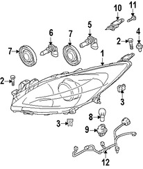 Foto de Arnes de Cableado de Faro Original para Mazda 3 2010 2011 2012 Marca MAZDA Nmero de Parte BBM4510K6