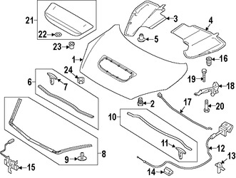 Foto de Panel de Cap� Original para Mazda 3 2010 2011 2012 2013 Marca MAZDA N�mero de Parte BBY55231XA