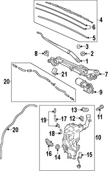 Foto de Sensor de Nivel de Lquido Limpiaparabrisas Original para Mazda 3 Mazda 5 Marca MAZDA Nmero de Parte BBM567488