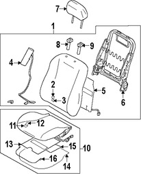 Foto de Almohadilla Calentadora de Asiento Original para Mazda 3 2010 2011 2012 2013 Marca MAZDA N�mero de Parte BDY288121