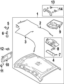 Foto de Techo Interior Original para Mazda 3 2010 2011 2012 2013 Marca MAZDA N�mero de Parte BBM468030P75