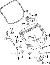 Foto de Motor Accionadro de Cerradura del Baul Original para Mazda 3 Mazda  Mazda CX-9 Marca MAZDA Nmero de Parte G33M62310B