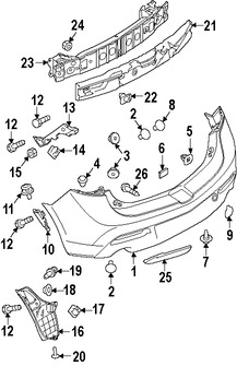 Foto de Riel de soporte de cubierta de parachoques Original para Mazda 3 2010 2011 2012 2013 Marca MAZDA N�mero de Parte BCW8502H1D