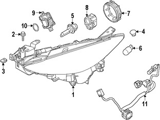 Foto de Arnes de Cableado de Faro Original para Mazda 3 2014 2015 2016 Marca MAZDA Nmero de Parte BHN2510K6A