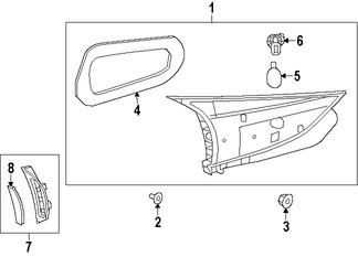 Foto de Porta Bombillo de Retroceso Original para Mazda 3 2014 2015 2016 Marca MAZDA Nmero de Parte BJT6513F7